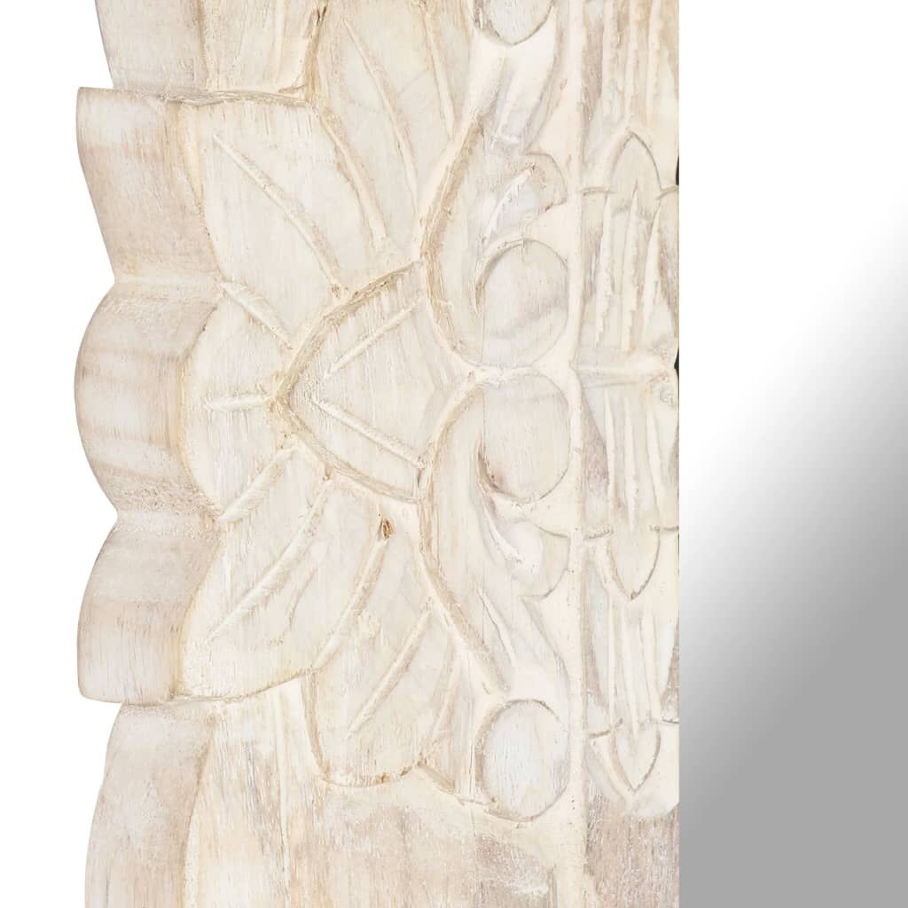 vidaXL Spiegel 80x50cm Mangohout Wit -45% Korting!