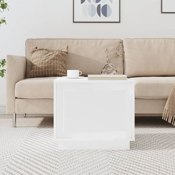 vidaXL Salontafel Wit Hoogglans - 51x50x44cm - 35% Korting!