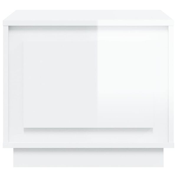vidaXL Salontafel Wit Hoogglans - 51x50x44cm - 35% Korting!