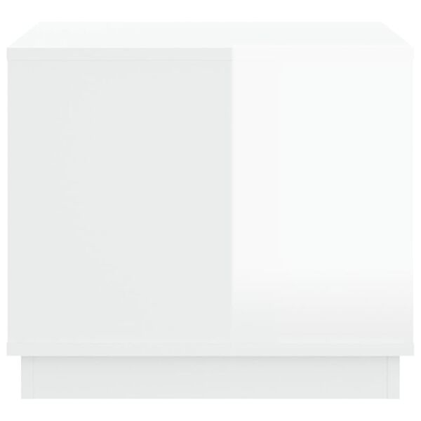 vidaXL Salontafel Wit Hoogglans - 51x50x44cm - 35% Korting!