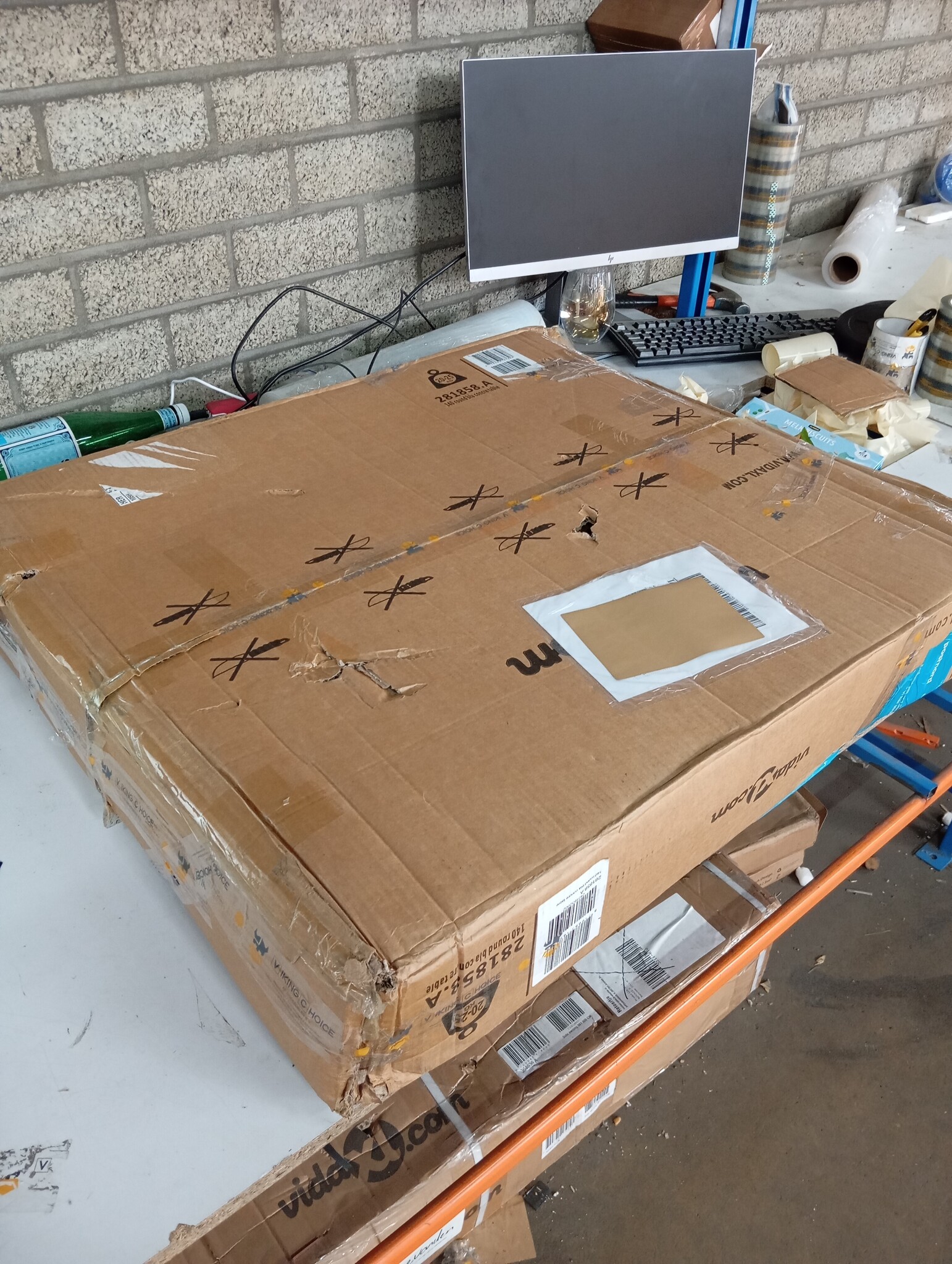 VidaXL Eettafel 140cm Zwart/Grijs - 50% Korting!