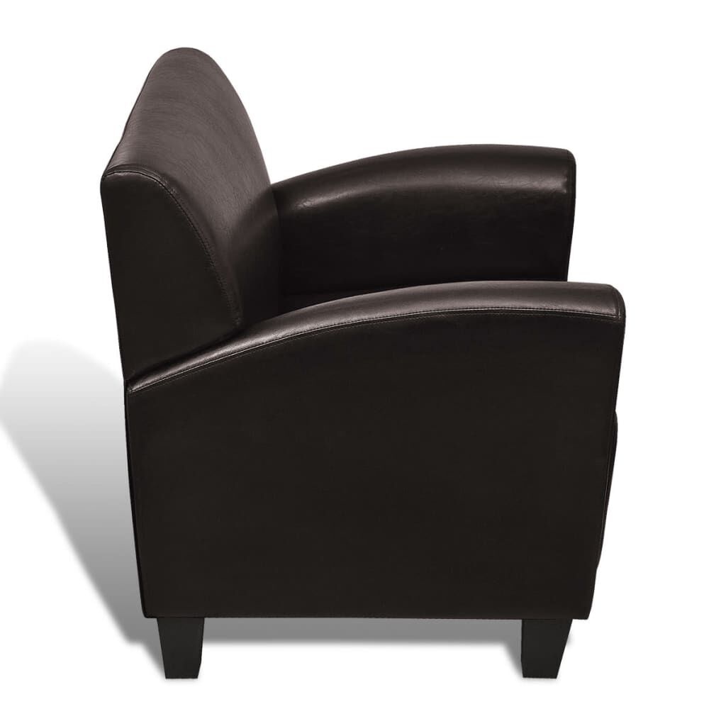 VidaXL Fauteuil Donkerbruin Kunstleer - 45% Korting!