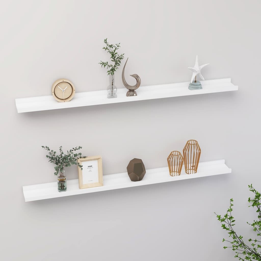 vidaXL Wandschappen Wit (2 st) - 100cm - 35% Korting!