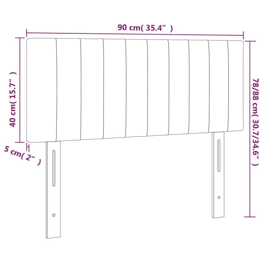 Hoofdbord Zwart Fluweel 90cm - 35% Korting!