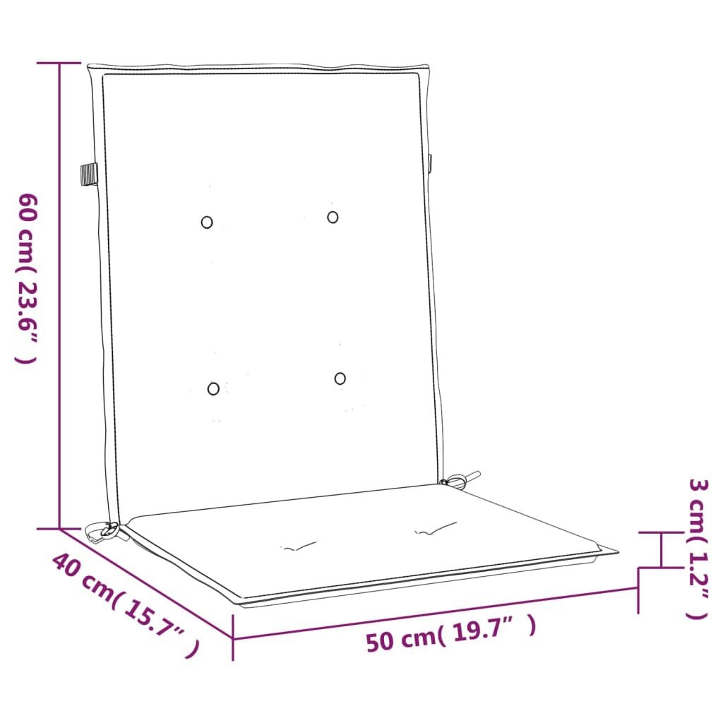 vidaXL Tuinstoelkussens (6x) Zwart - 35% Korting! (Beschadigd)