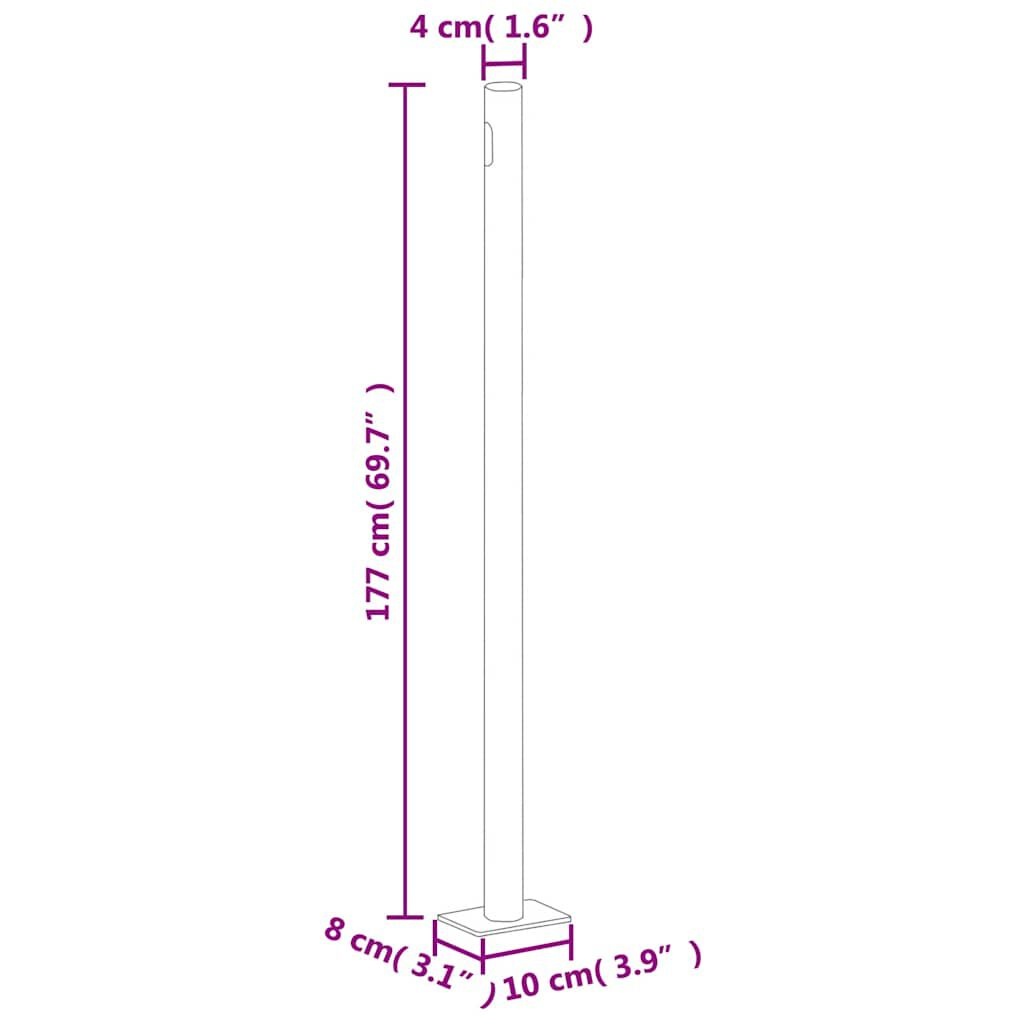 vidaXL Uittrekbaar Tuinscherm 180x600cm Zwart - 35% Korting!