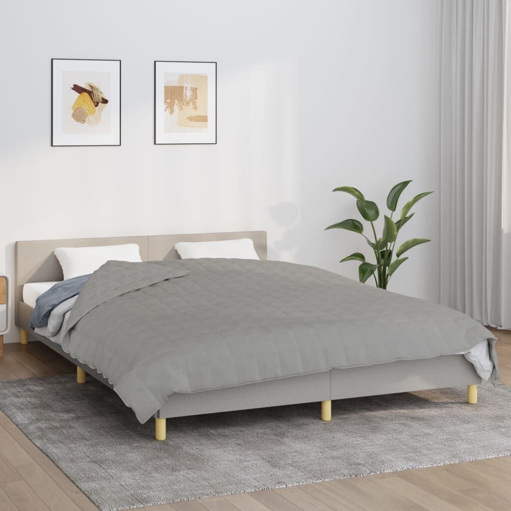 vidaXL Verzwaringsdeken 220x235cm 15kg Grijs - 35% Korting!