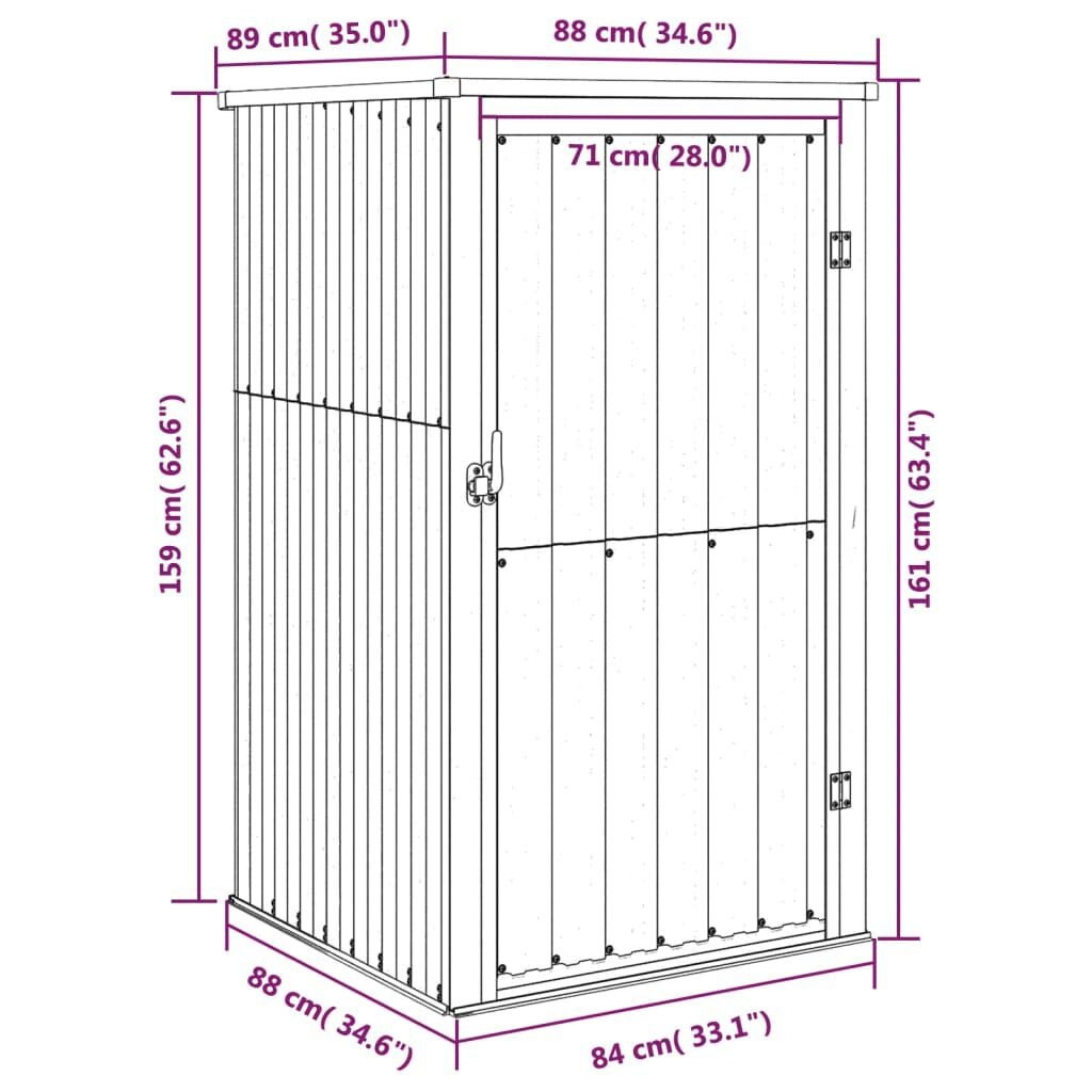 VidaXL Tuinschuur Antraciet - 88x89x161cm - 35% Korting!
