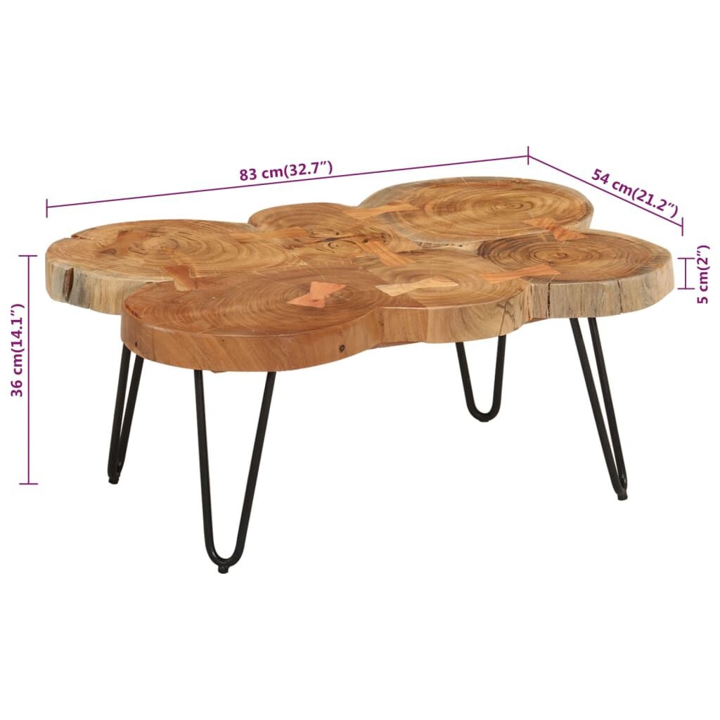 VidaXL Salontafel Acaciahout - 50% Korting - Met Scheur