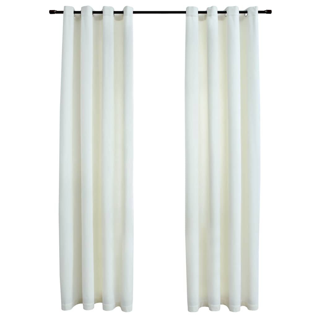 Verduisterende Fluweel Gordijnen Crème 140x225cm -55%! (Scheur)