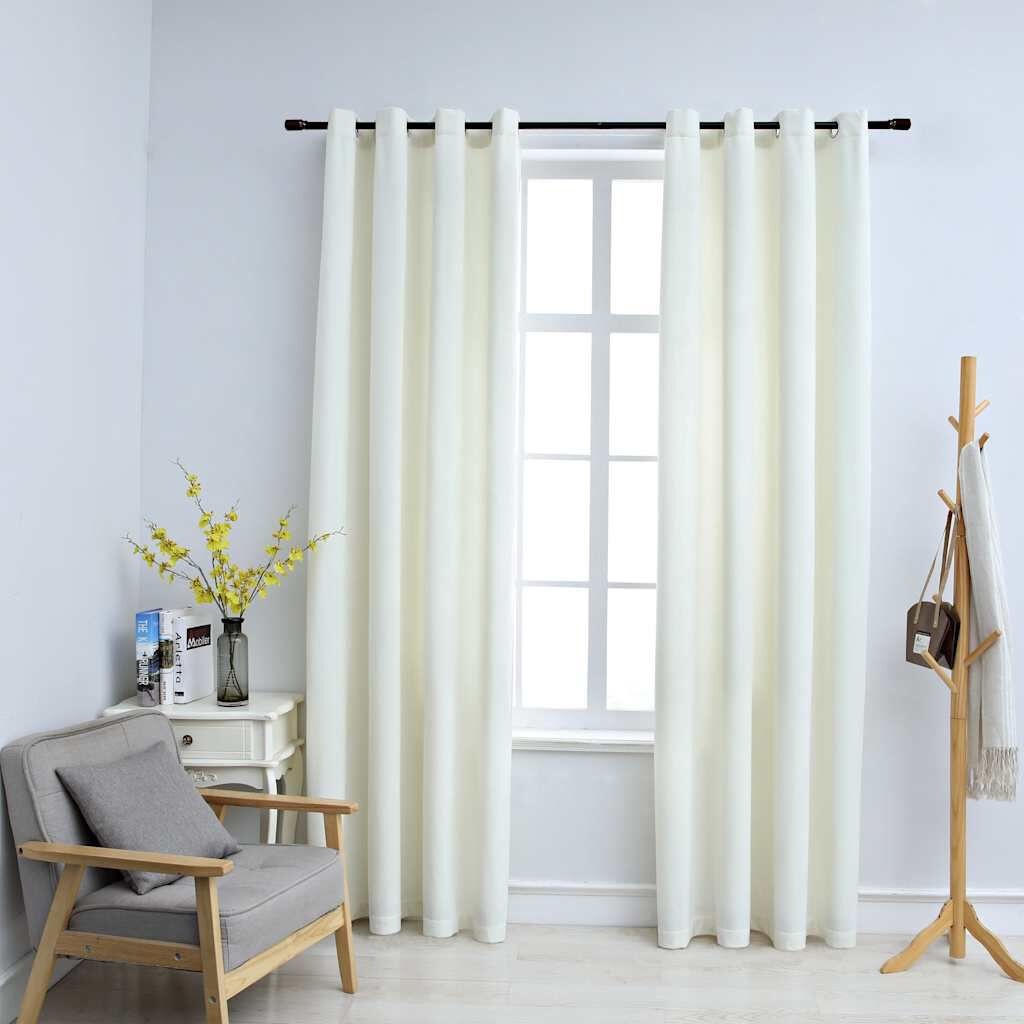 Verduisterende Fluweel Gordijnen Crème 140x225cm -55%! (Scheur)
