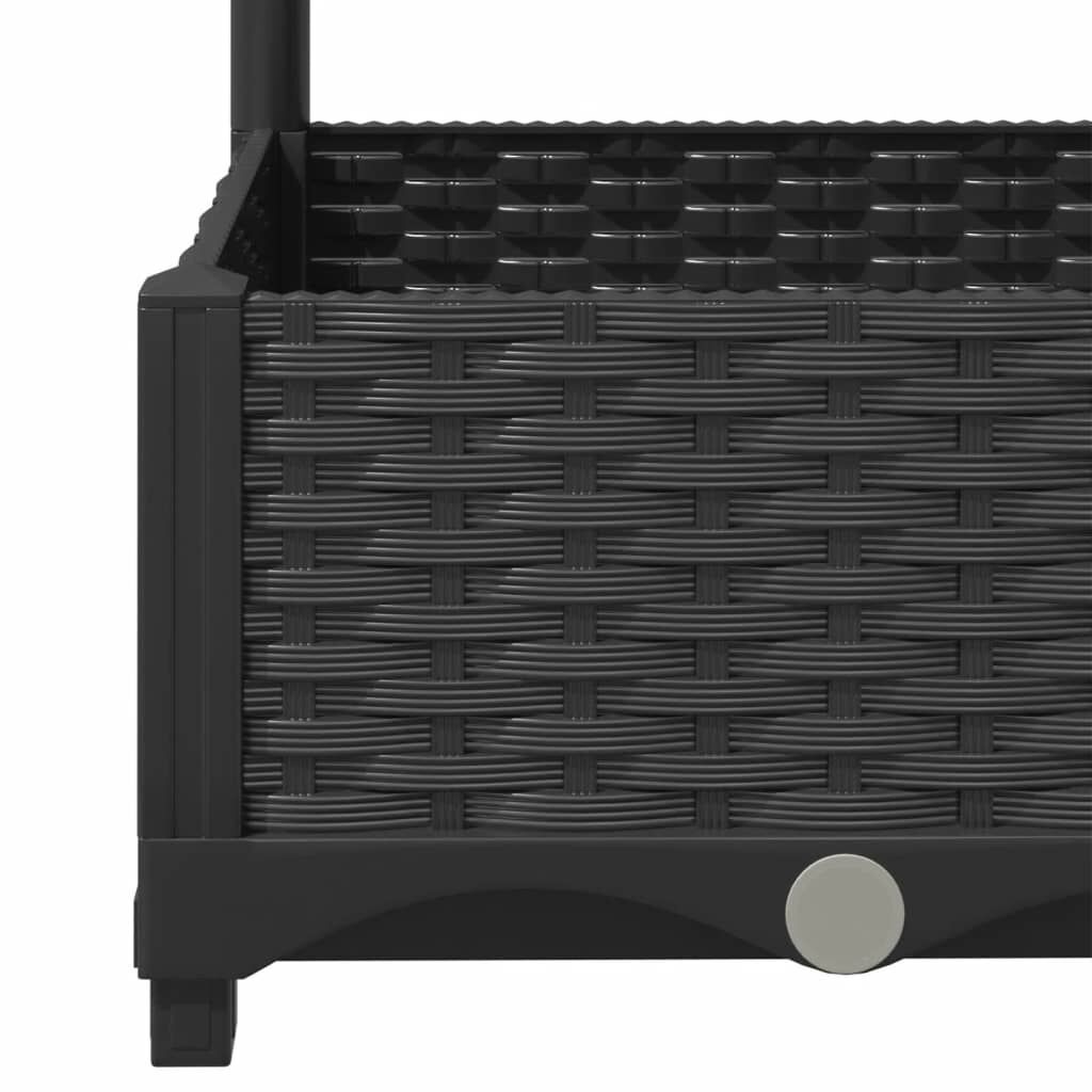 vidaXL Plantenbak met Latwerk Zwart -51%! (beschadigde verpakking)