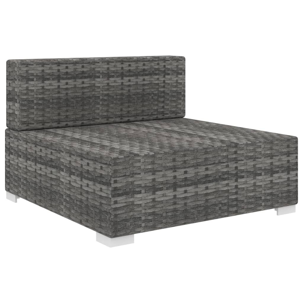 VidaXL Middenbank Grijs Rattan -41%! Gebruikssporen, Topdeal!
