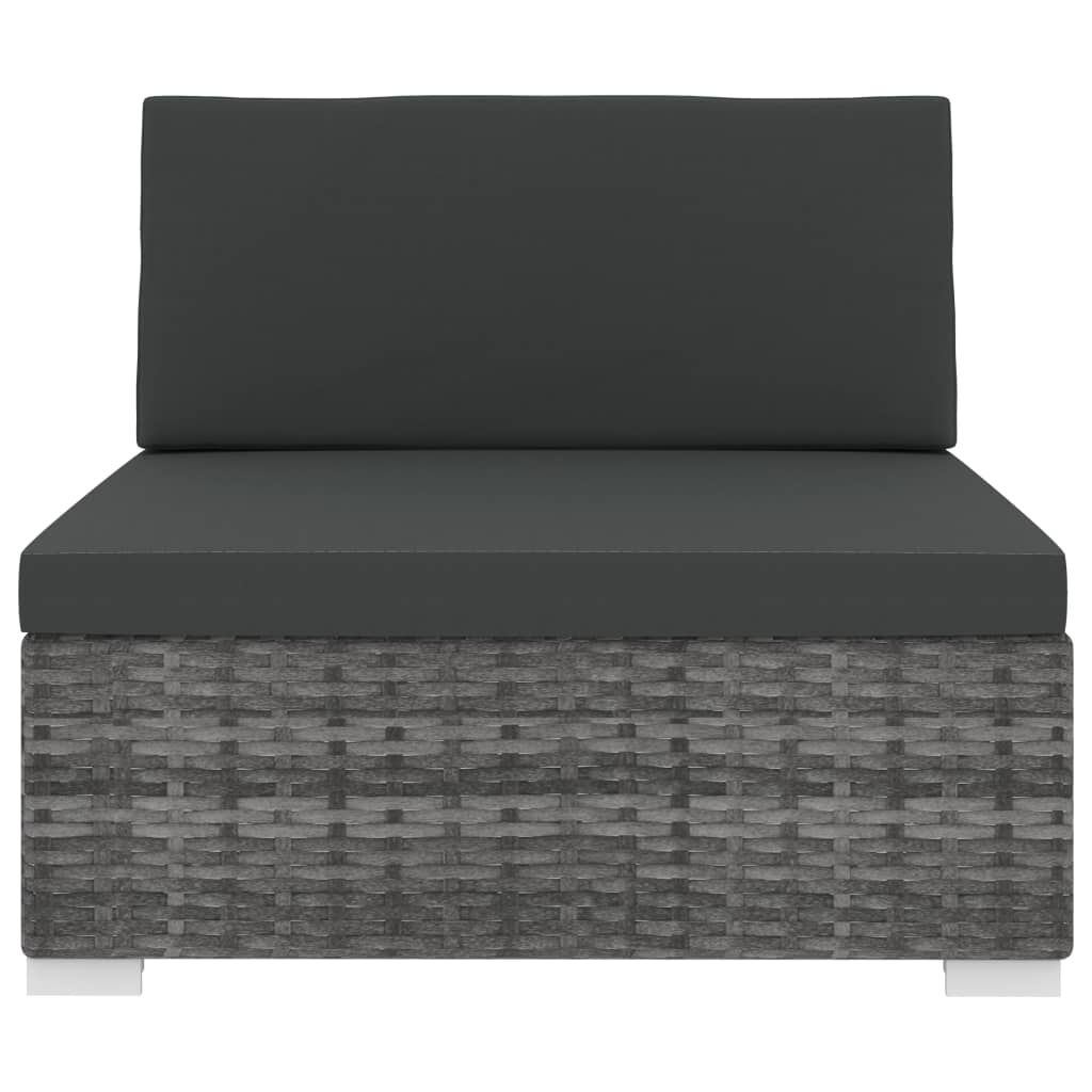 VidaXL Middenbank Grijs Rattan -41%! Gebruikssporen, Topdeal!