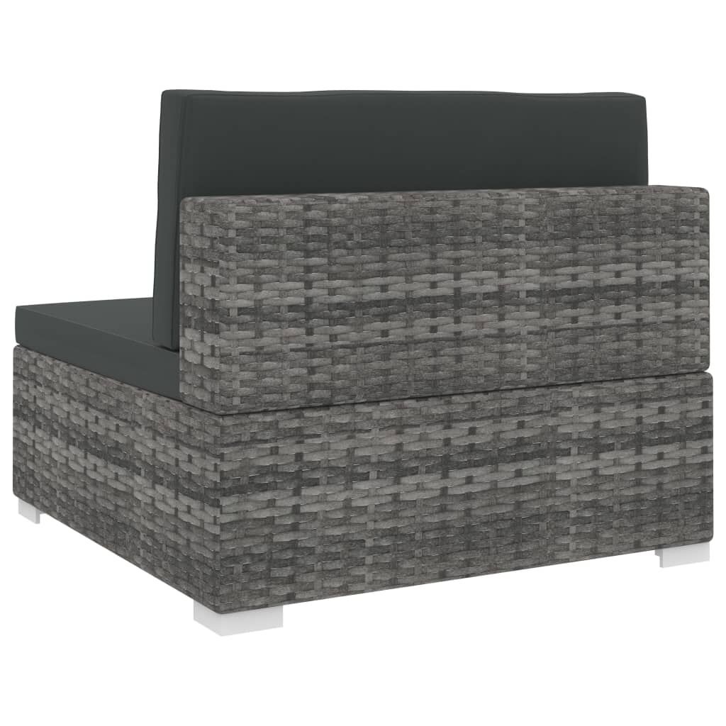 VidaXL Middenbank Grijs Rattan -41%! Gebruikssporen, Topdeal!