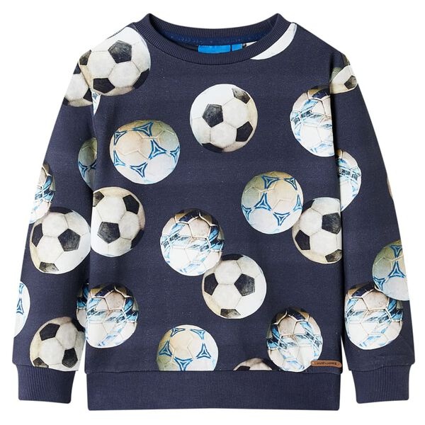Kinder Trui Marineblauw Maat 104 - Voetbalprint - 35% Korting!