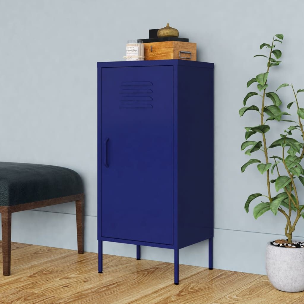 VidaXL Opbergkast Marineblauw - 42,5x35x101,5cm - 55% Korting!