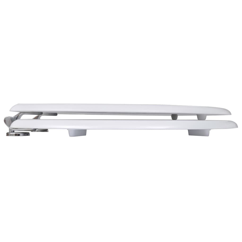 vidaXL Toiletbril Wit MDF - Simpel Design - 35% Korting!