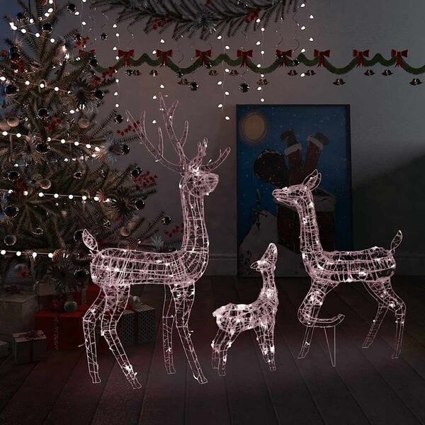 vidaXL Rendier Familie Kerst - 300 LED Warmwit - 60% Korting!