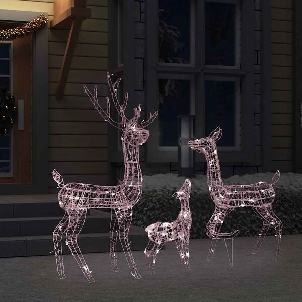 vidaXL Rendier Familie Kerst - 300 LED Warmwit - 60% Korting!