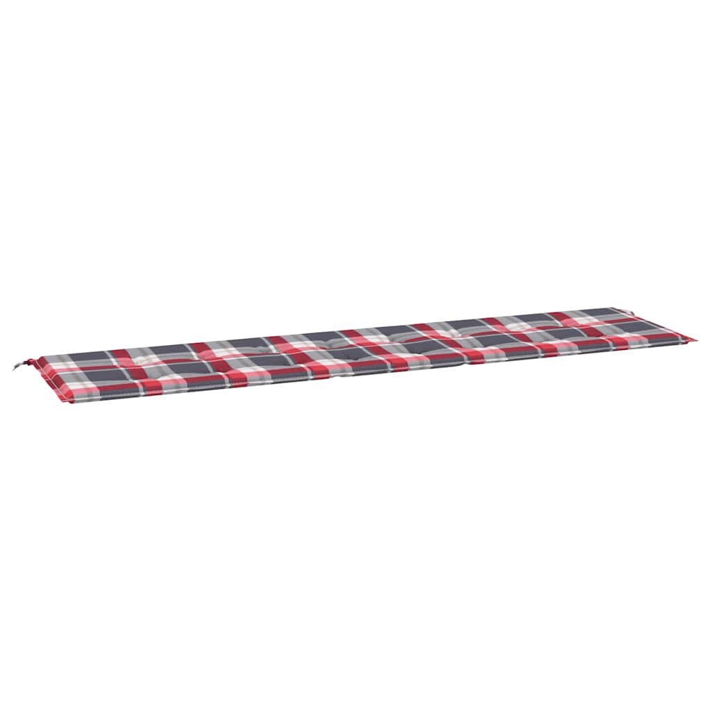 Tuinbankkussen 200x50 Rood Ruit - 45% Korting! (Retour)