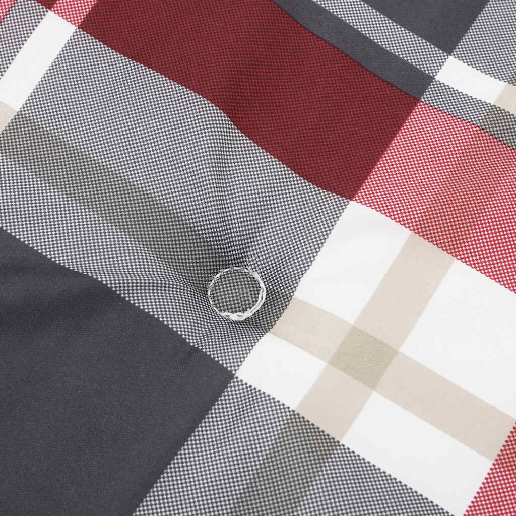 Tuinbankkussen 200x50 Rood Ruit - 45% Korting! (Retour)