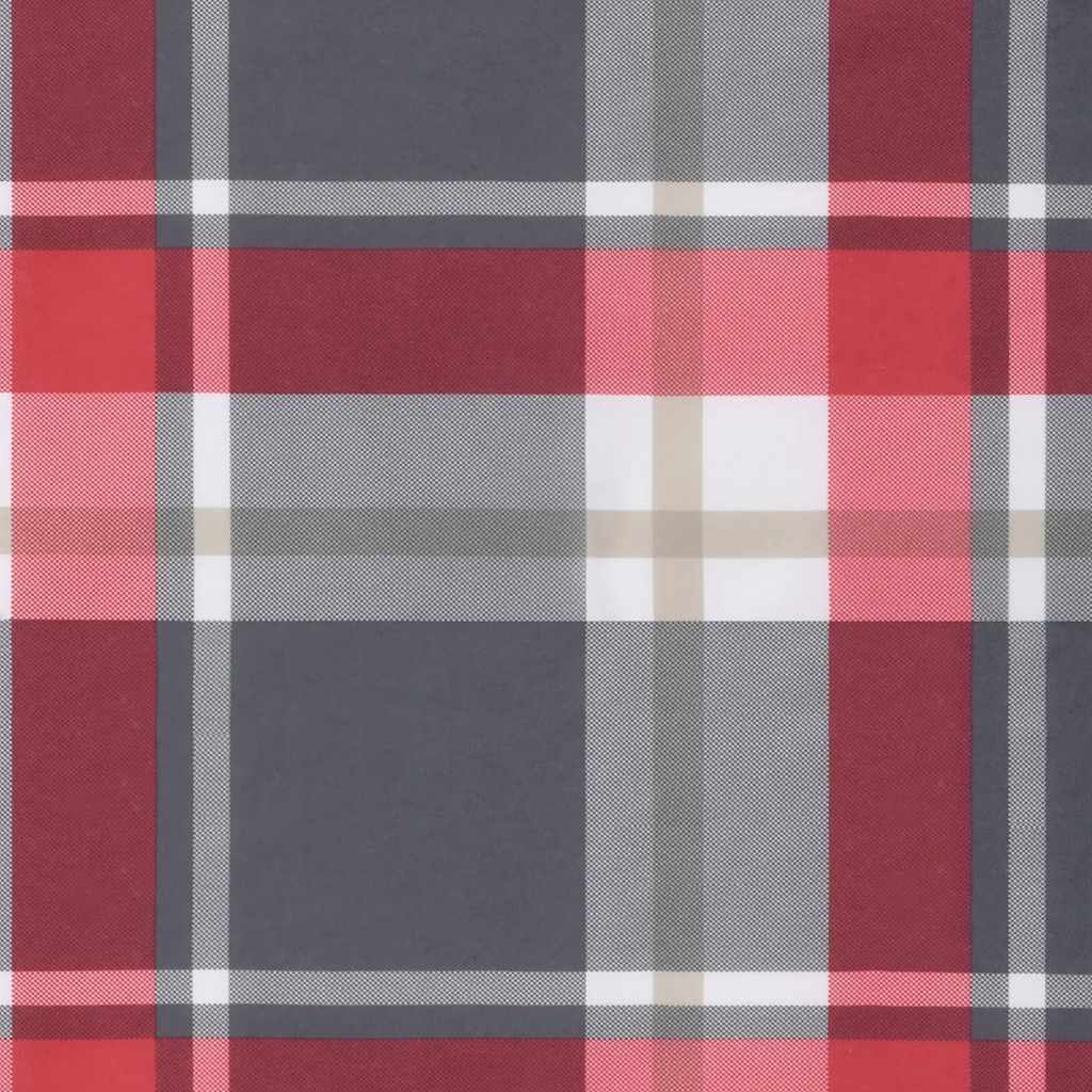Tuinbankkussen 200x50 Rood Ruit - 45% Korting! (Retour)