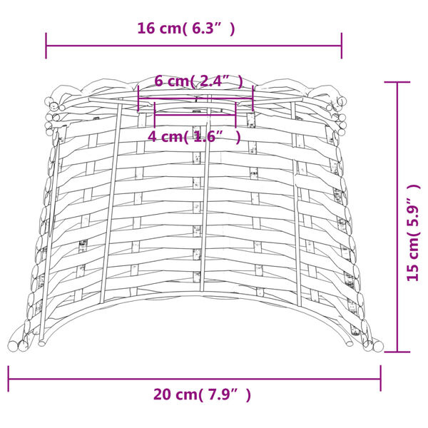 Wicker Plafondlampenkap Bruin Ø20cm - 35% Korting!