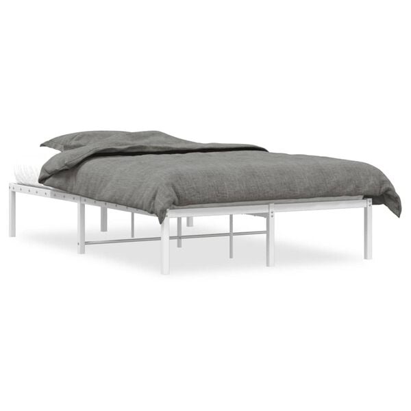 vidaXL Bedframe Metaal Wit 120x200cm - 50% Korting!