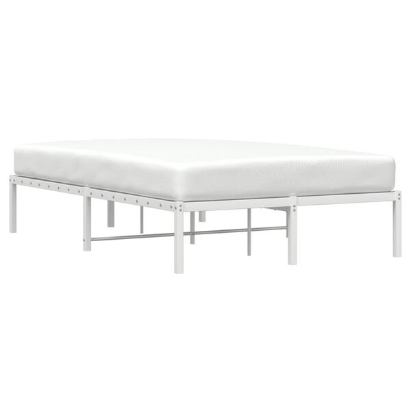 vidaXL Bedframe Metaal Wit 120x200cm - 50% Korting!
