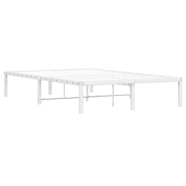 vidaXL Bedframe Metaal Wit 120x200cm - 50% Korting!
