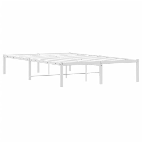 vidaXL Bedframe Metaal Wit 120x200cm - 50% Korting!