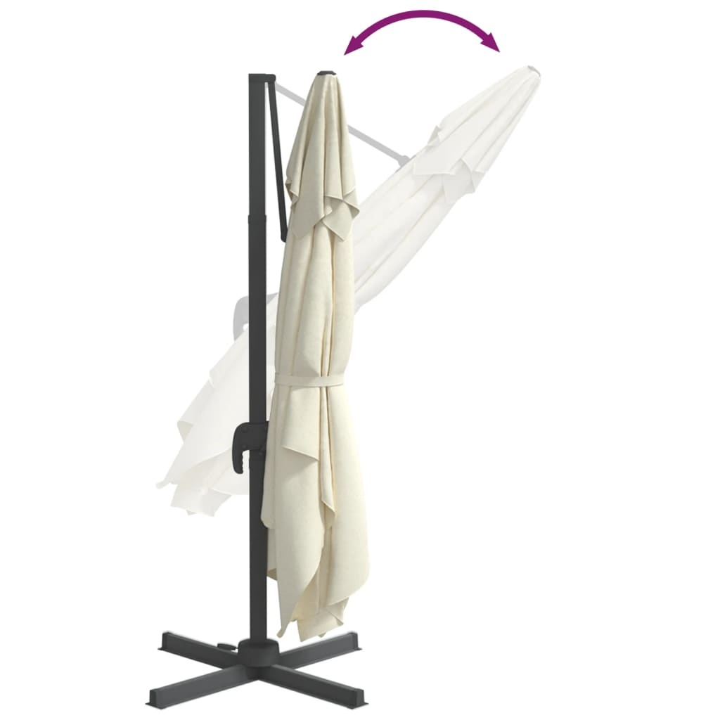 Zweefparasol 400x300 Zandwit - 60% Korting!