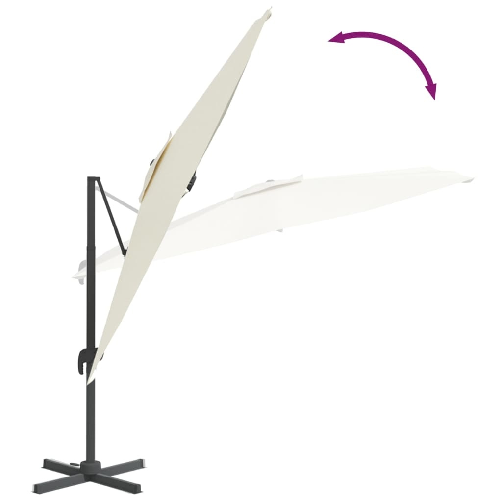 Zweefparasol 400x300 Zandwit - 60% Korting!