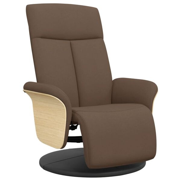 Fauteuil met Voetensteun Bruin - 35% Korting! (Lichte Beschadiging)