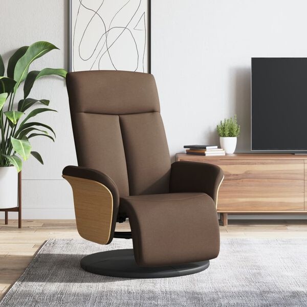 Fauteuil met Voetensteun Bruin - 35% Korting! (Lichte Beschadiging)