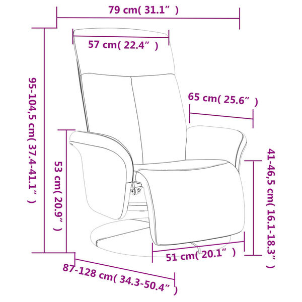 Fauteuil met Voetensteun Bruin - 35% Korting! (Lichte Beschadiging)