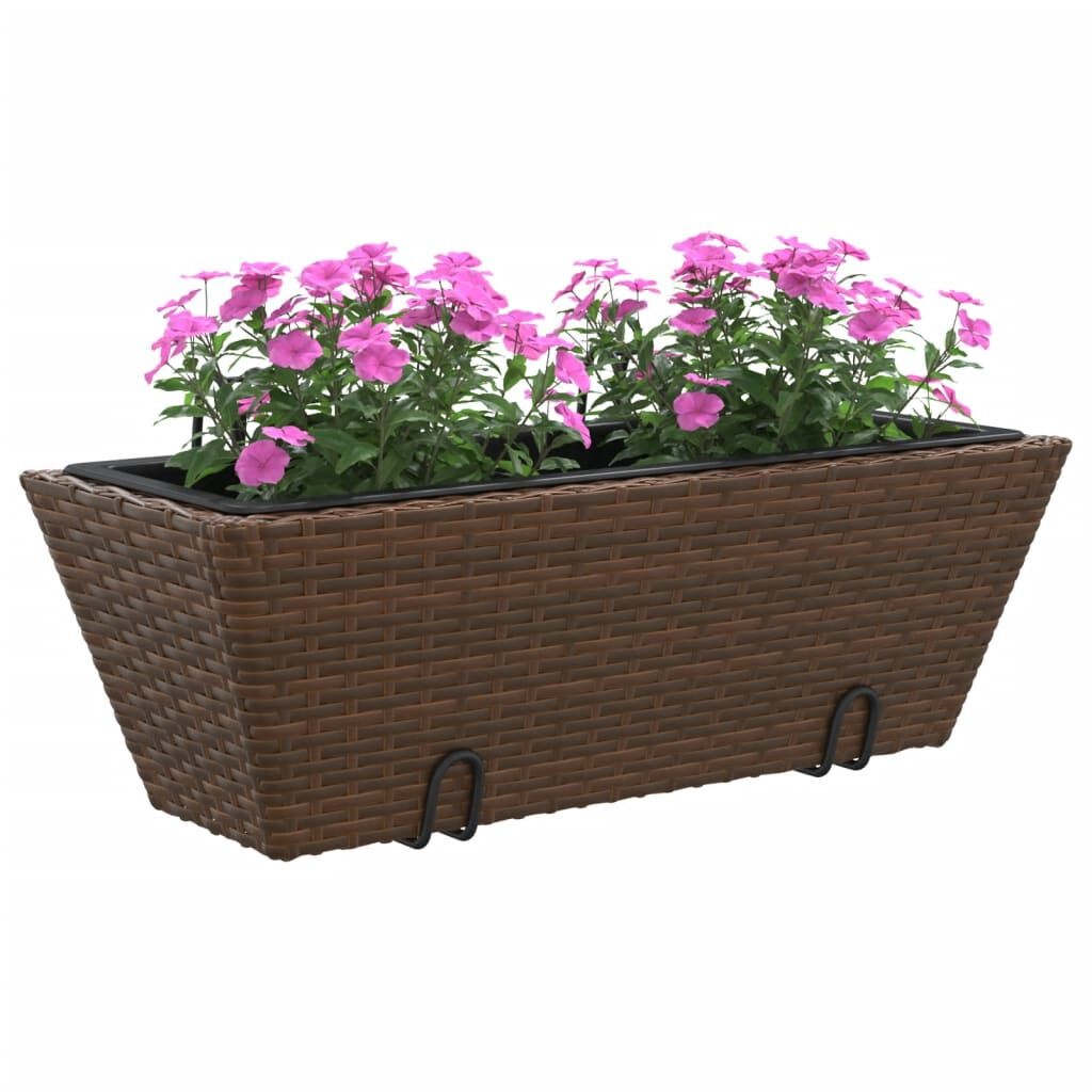vidaXL Plantenbakken Bruin Rattan - 2 stuks - 35% Korting!