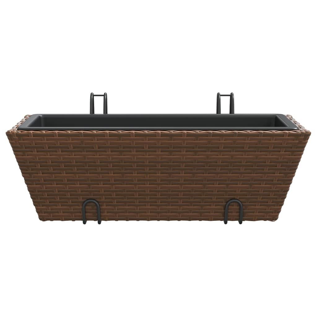 vidaXL Plantenbakken Bruin Rattan - 2 stuks - 35% Korting!