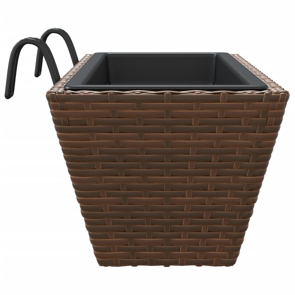 vidaXL Plantenbakken Bruin Rattan - 2 stuks - 35% Korting!