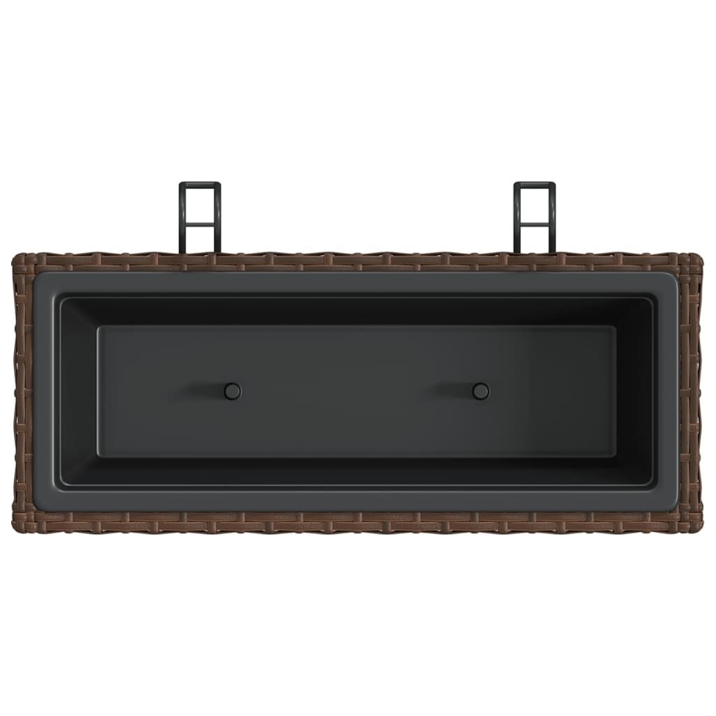 vidaXL Plantenbakken Bruin Rattan - 2 stuks - 35% Korting!