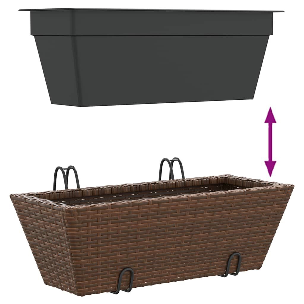 vidaXL Plantenbakken Bruin Rattan - 2 stuks - 35% Korting!