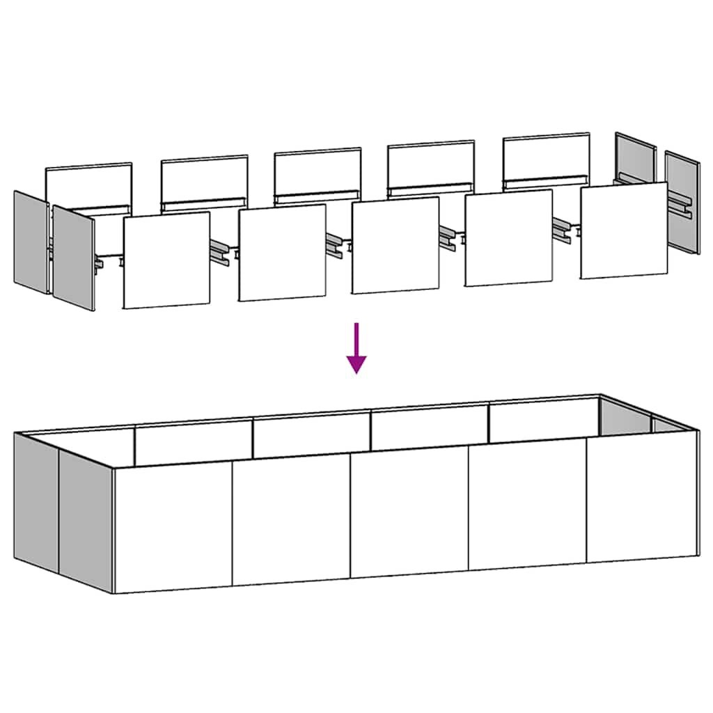 VidaXL Plantenbak Roestig 200x80x40cm -35% Korting!
