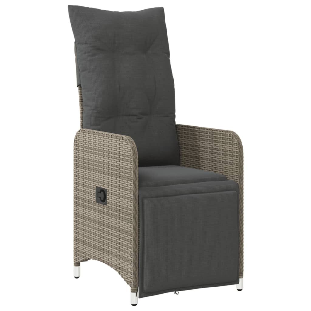 vidaXL Tuinstoelen Set + Tafel Grijs -35%! Verstelbaar