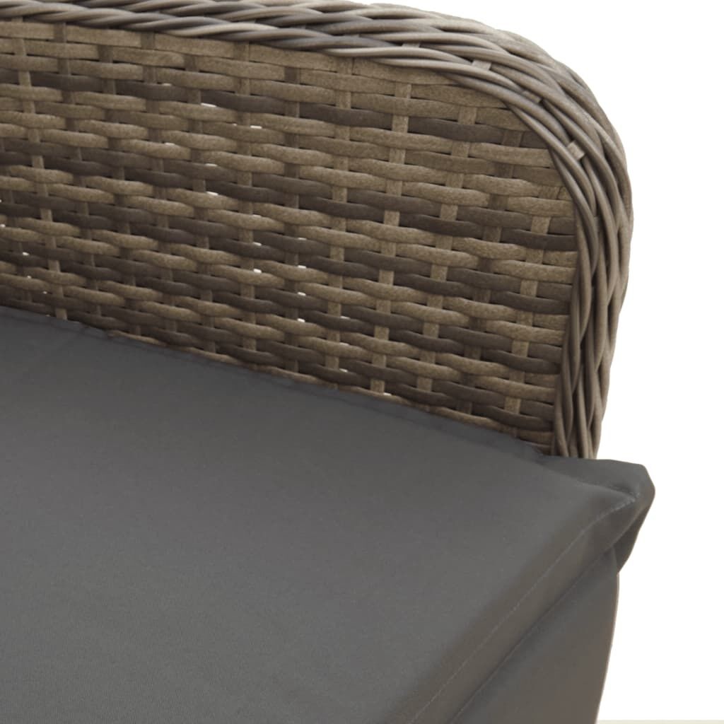 vidaXL Tuinstoelen Set + Tafel Grijs -35%! Verstelbaar