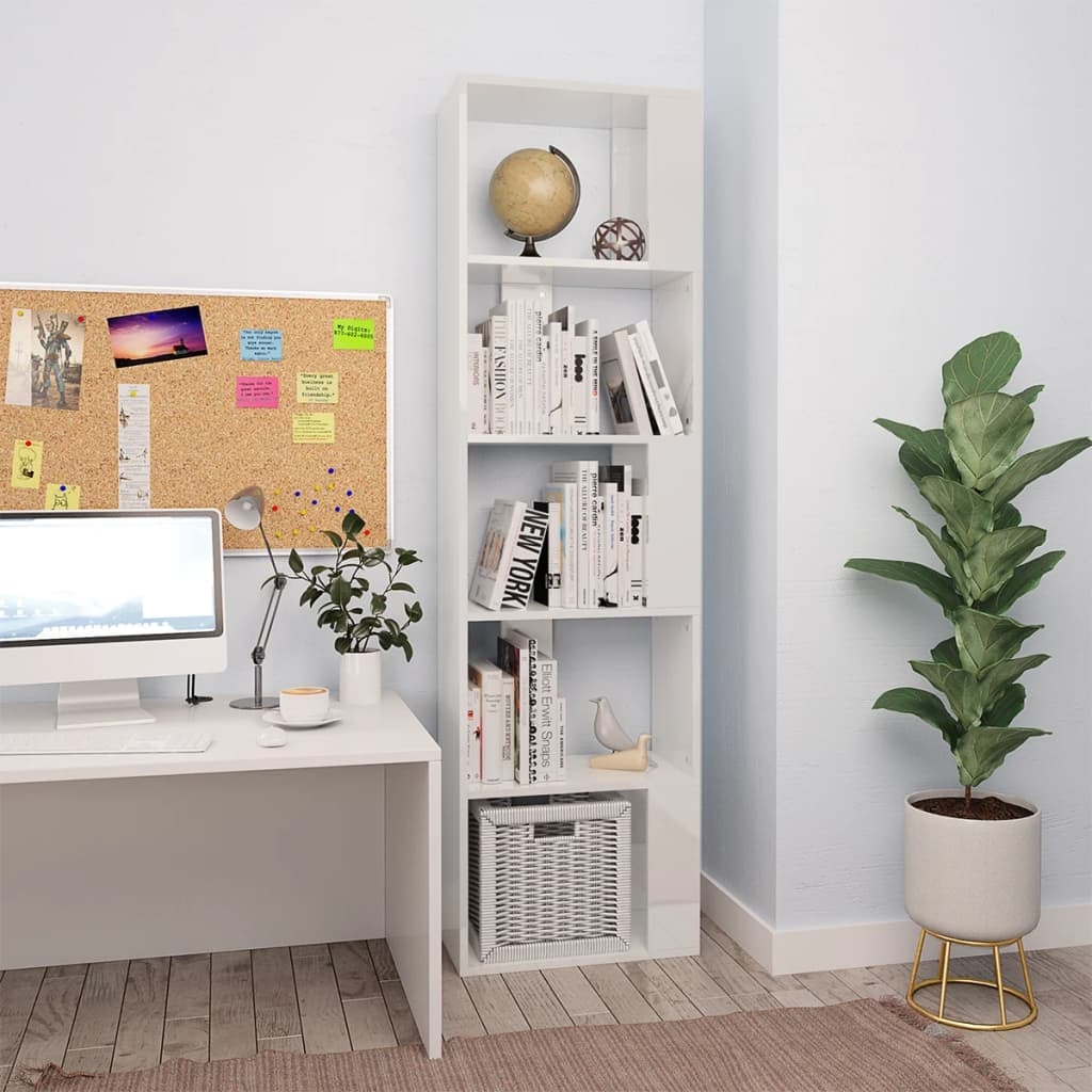 Boekenkast/Kamerscherm Hoogglans Wit - 35% Korting!