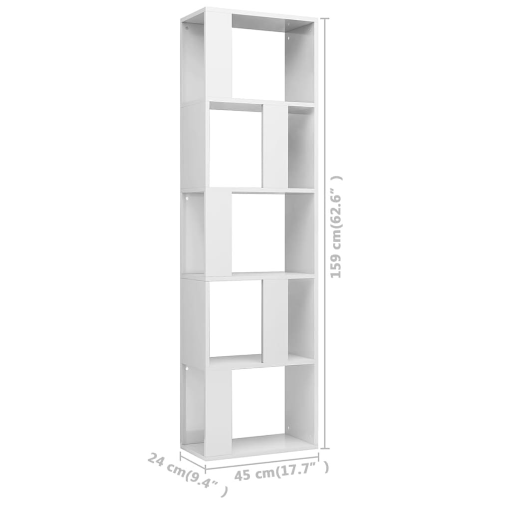 Boekenkast/Kamerscherm Hoogglans Wit - 35% Korting!