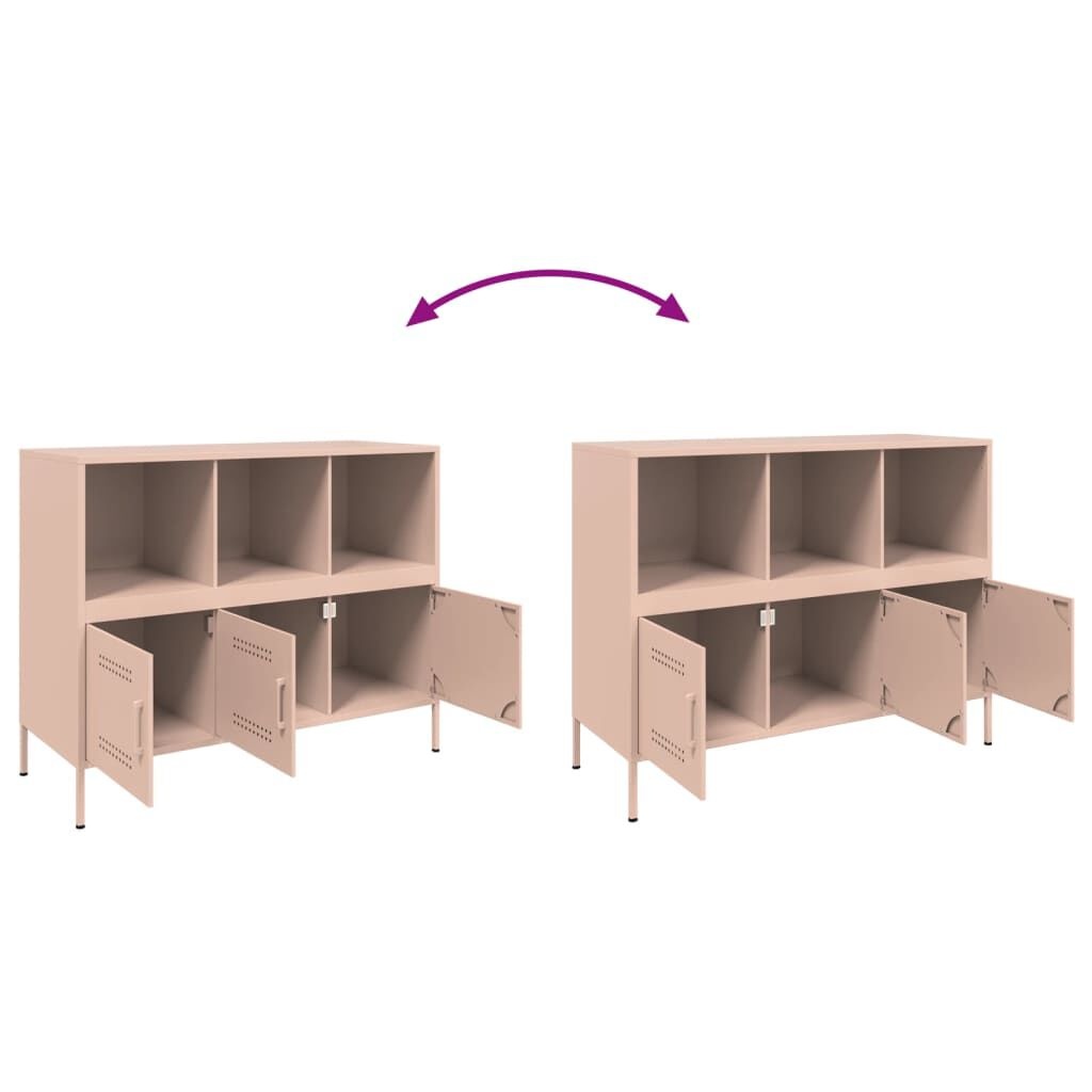 vidaXL Dressoir Staal Roze 100cm - 35% Korting!