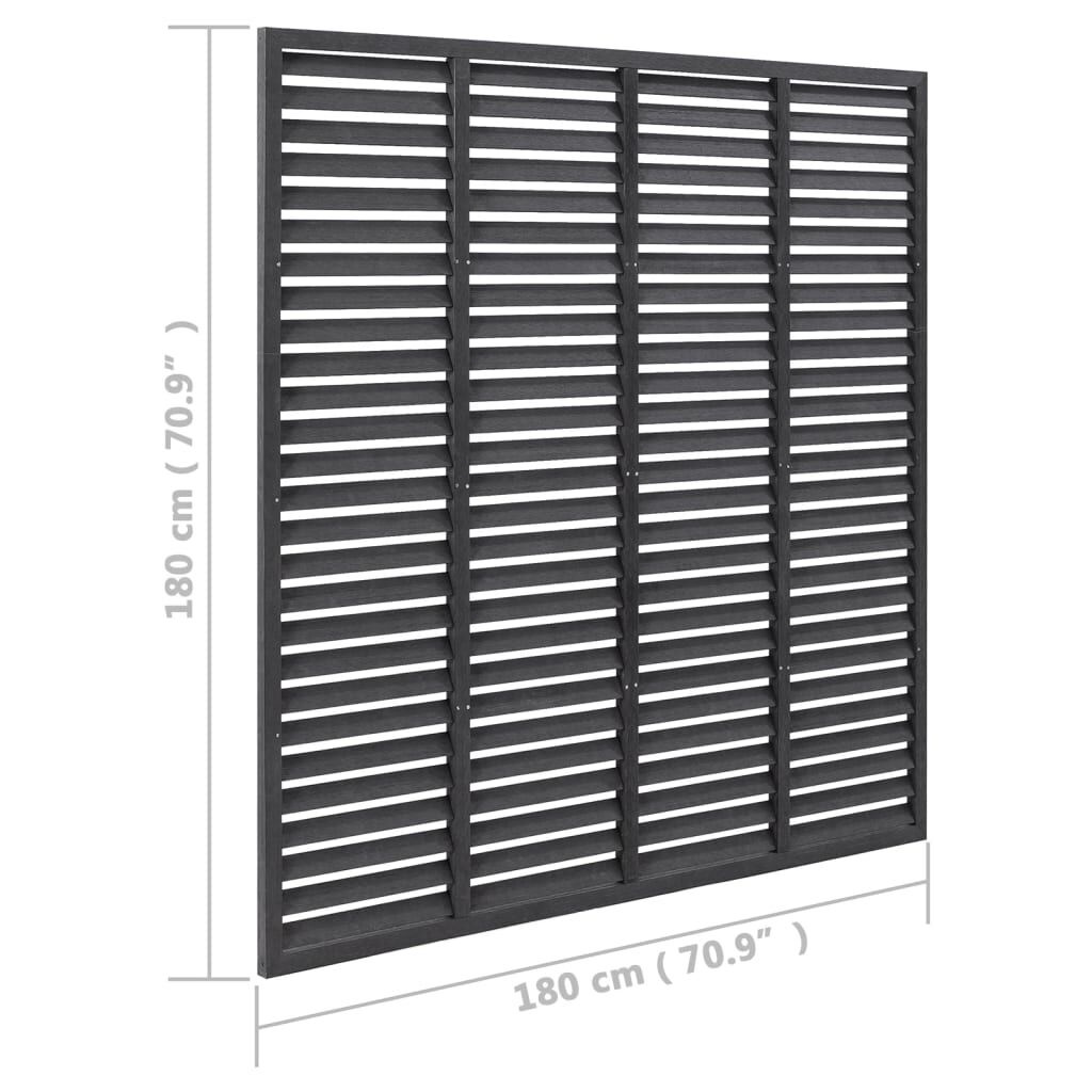 vidaXL Lamellenhek Grijs 180x180cm - 41% Korting!