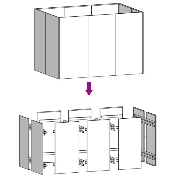 Plantenbak Cortenstaal 120x80x80cm - 60% Korting!
